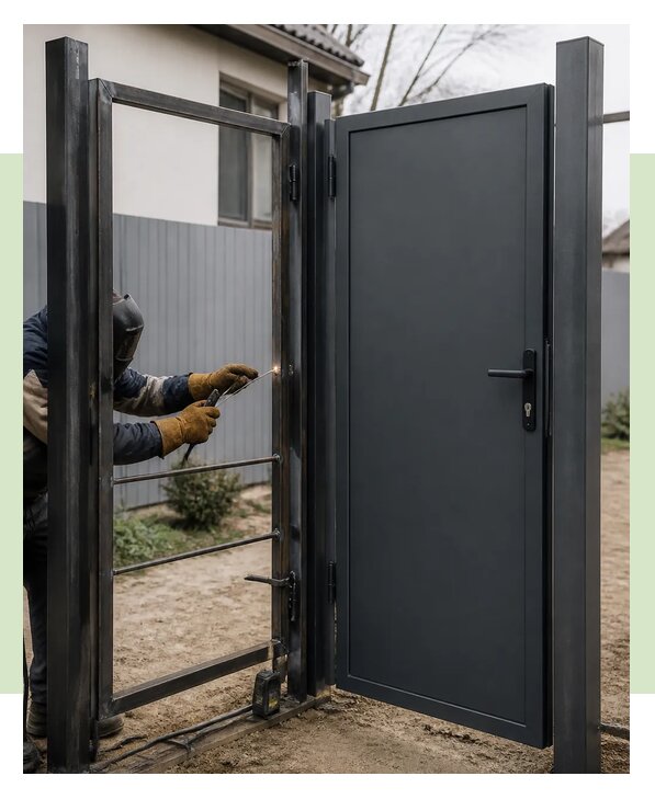 Изготовление металлической калитки под ключ в Стрежевом